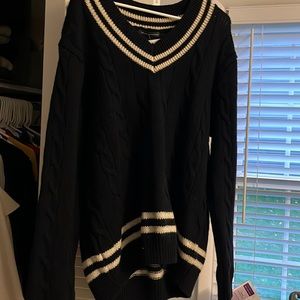 Brandy Melville Navy Wool Oversized Sweater